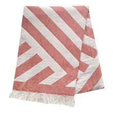 Load image into Gallery viewer, Mackenzie Stripe Cotton Beach Towel Terracotta DISCONTINUED
