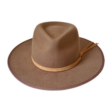 Load image into Gallery viewer, Dakota wide brim Fedora Hat in Tan
