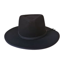 Load image into Gallery viewer, Willow wide brim Fedora Hat in Black
